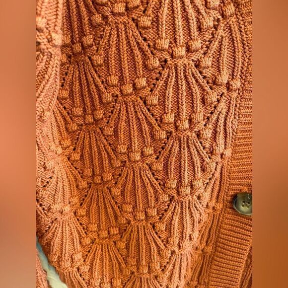 Driftwood Nancy knit cardigan in brick. Large. NWT - Picture 6 of 8